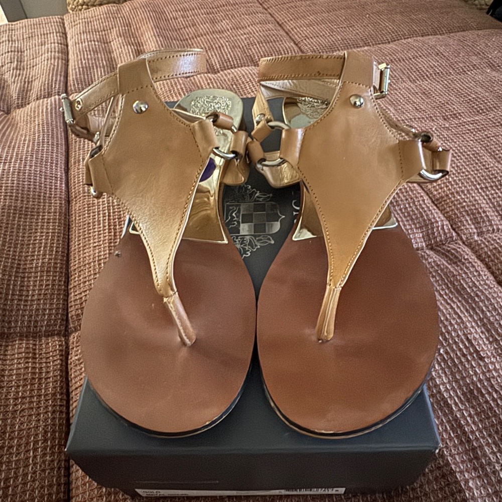 Vince Camuto Tan Leather Women's Sandals